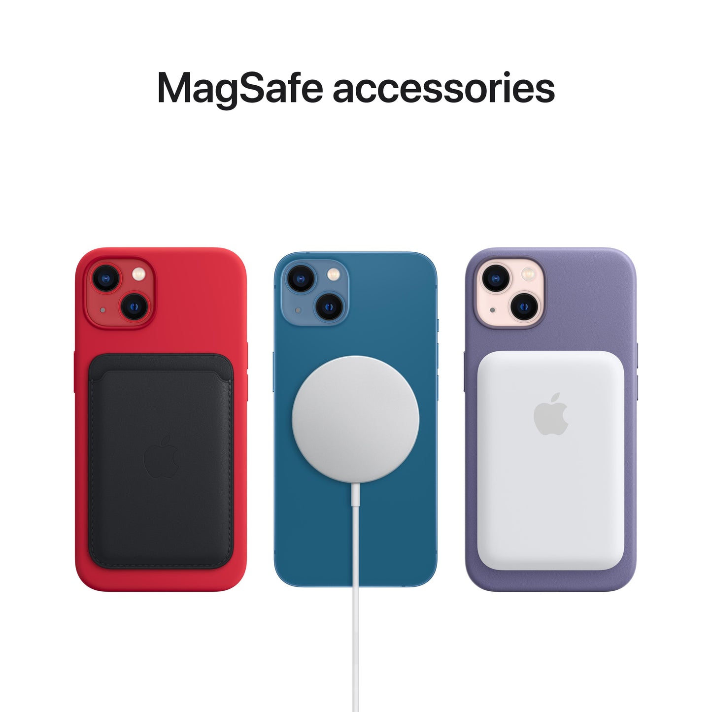 Funda de piel con MagSafe para iPhone 13 - Cereza oscuro