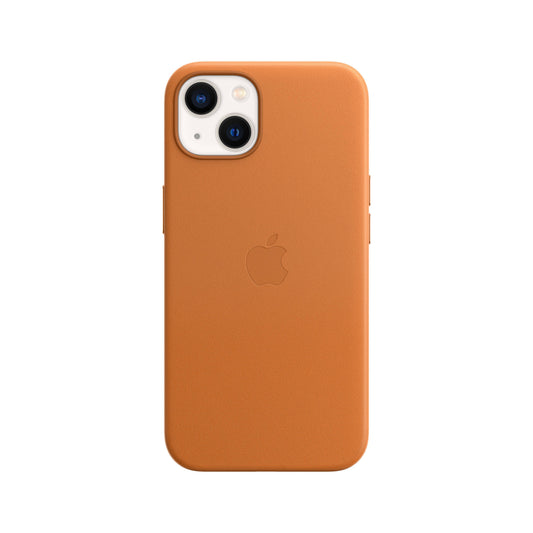 Funda de piel con MagSafe para iPhone 13 - Marrón dorado