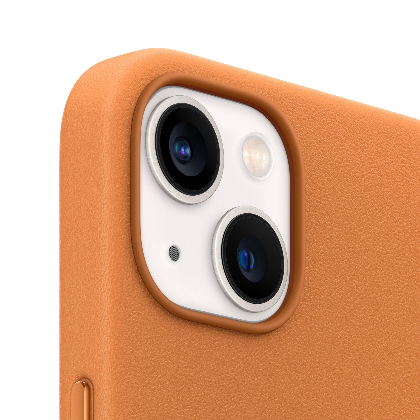 Funda de piel con MagSafe para iPhone 13 - Marrón dorado