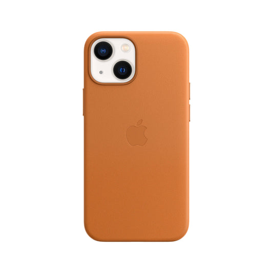 Funda de piel con MagSafe para iPhone 13 mini - Marrón dorado