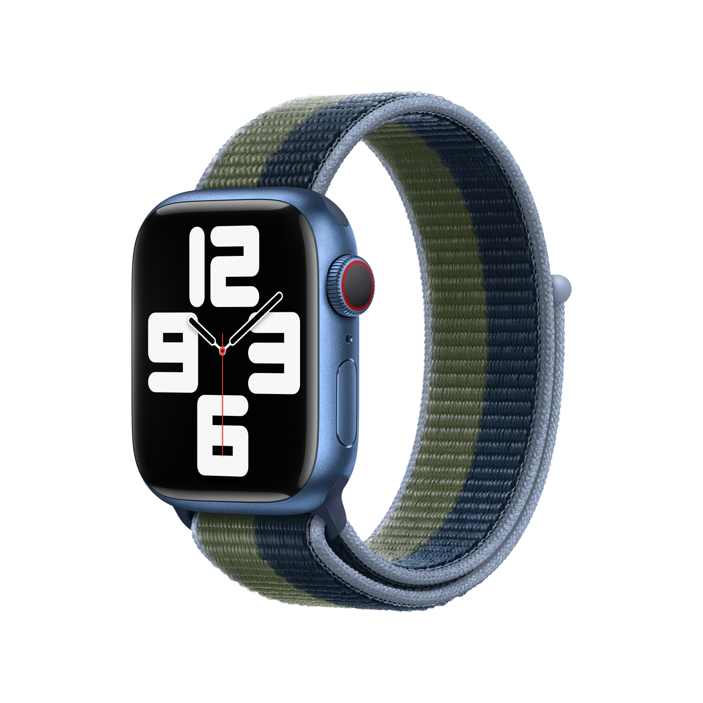Correa deportiva Loop azul abismo/verde musgo de 41 mm
