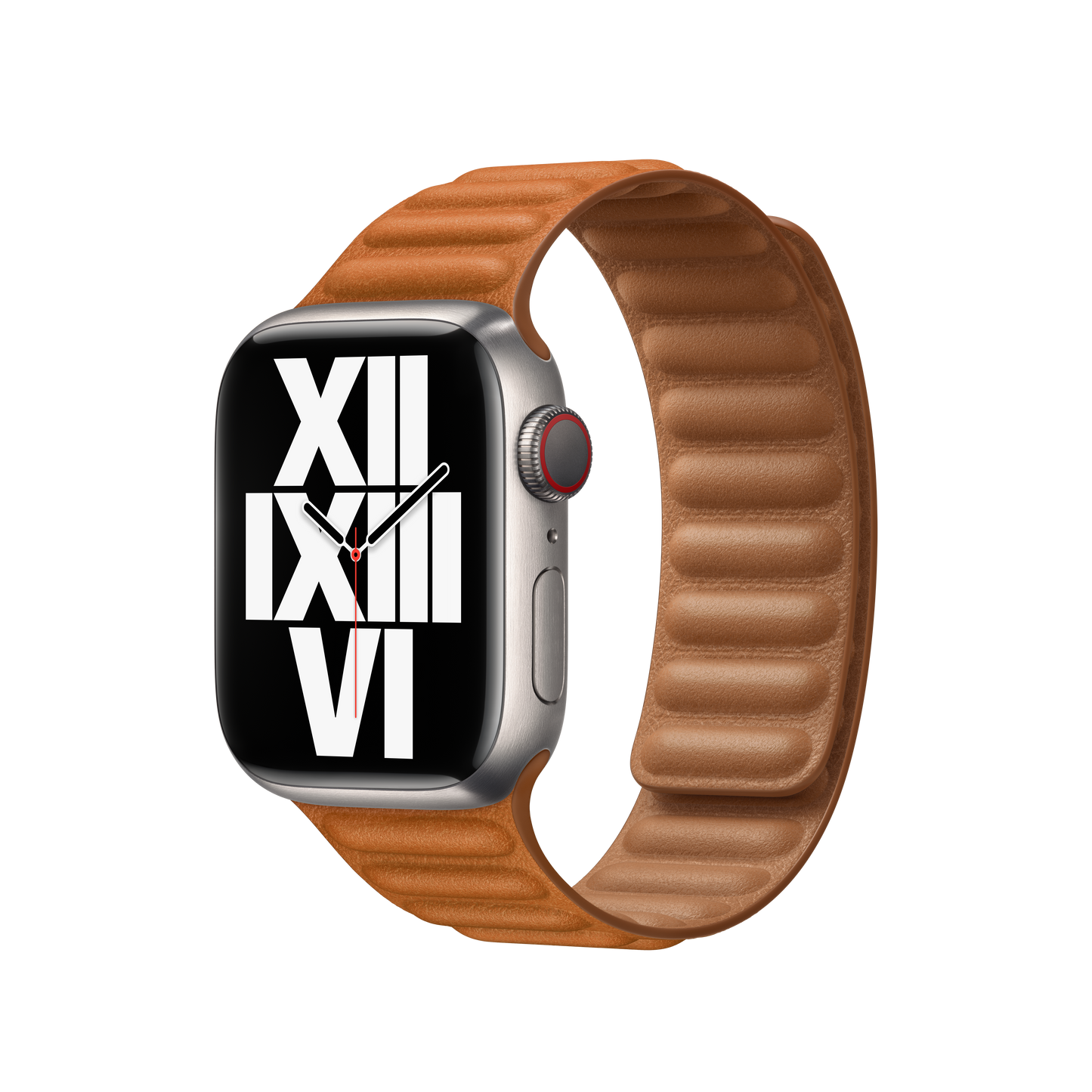 Eslabón de cuero marrón dorado de 41 mm - M/L
