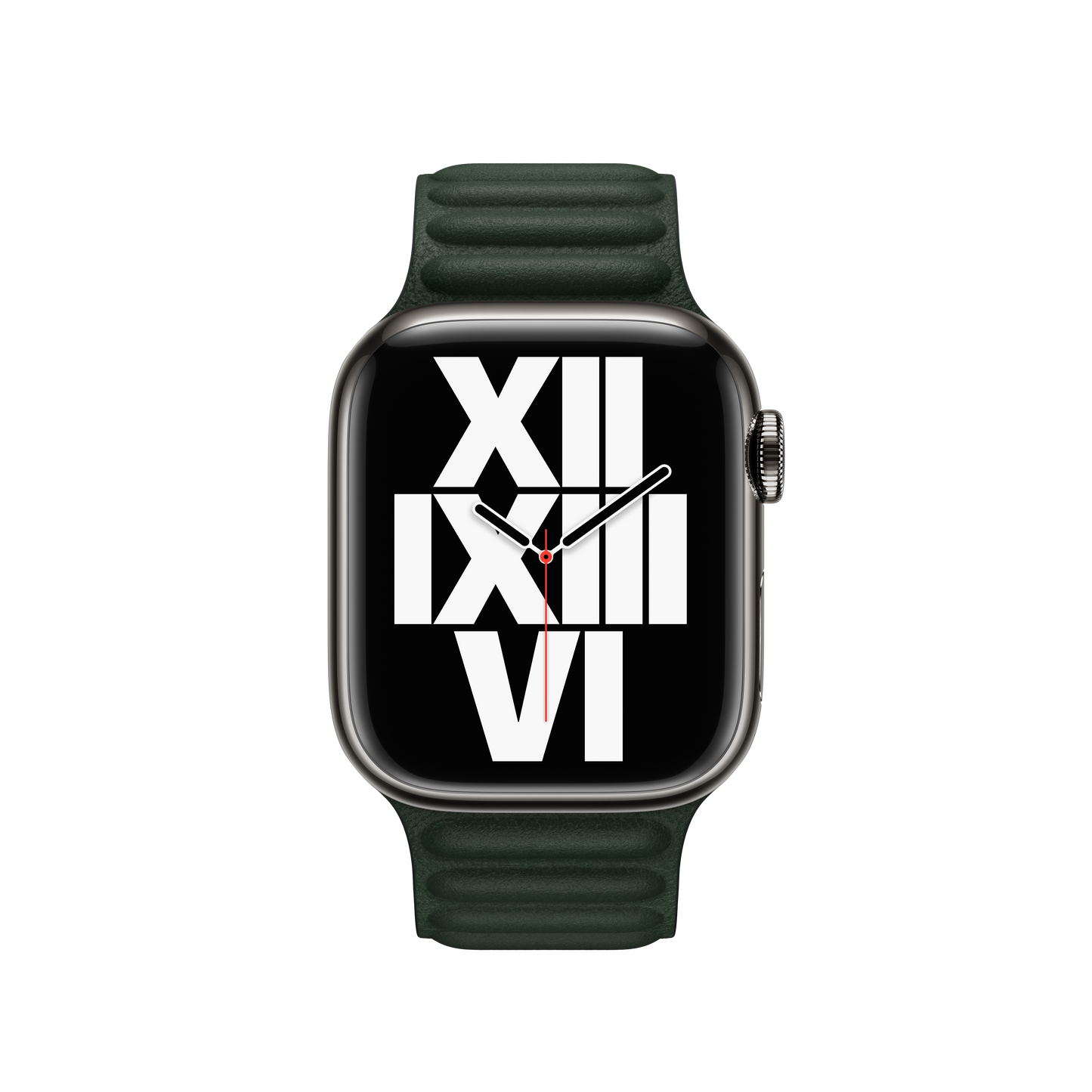 Correa de cuero verde sequoia de 41 mm (talla M/L)
