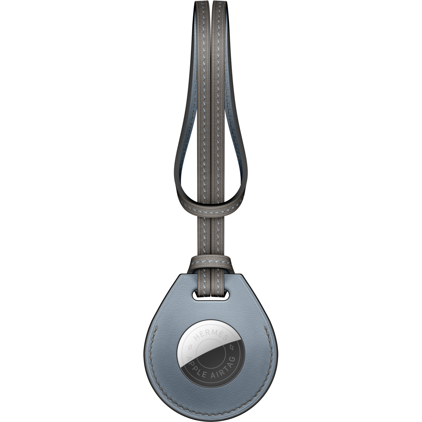 Charm para bolso AirTag Hermès – Bleu Lin