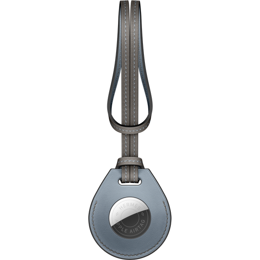 Charm para bolso AirTag Hermès – Bleu Lin