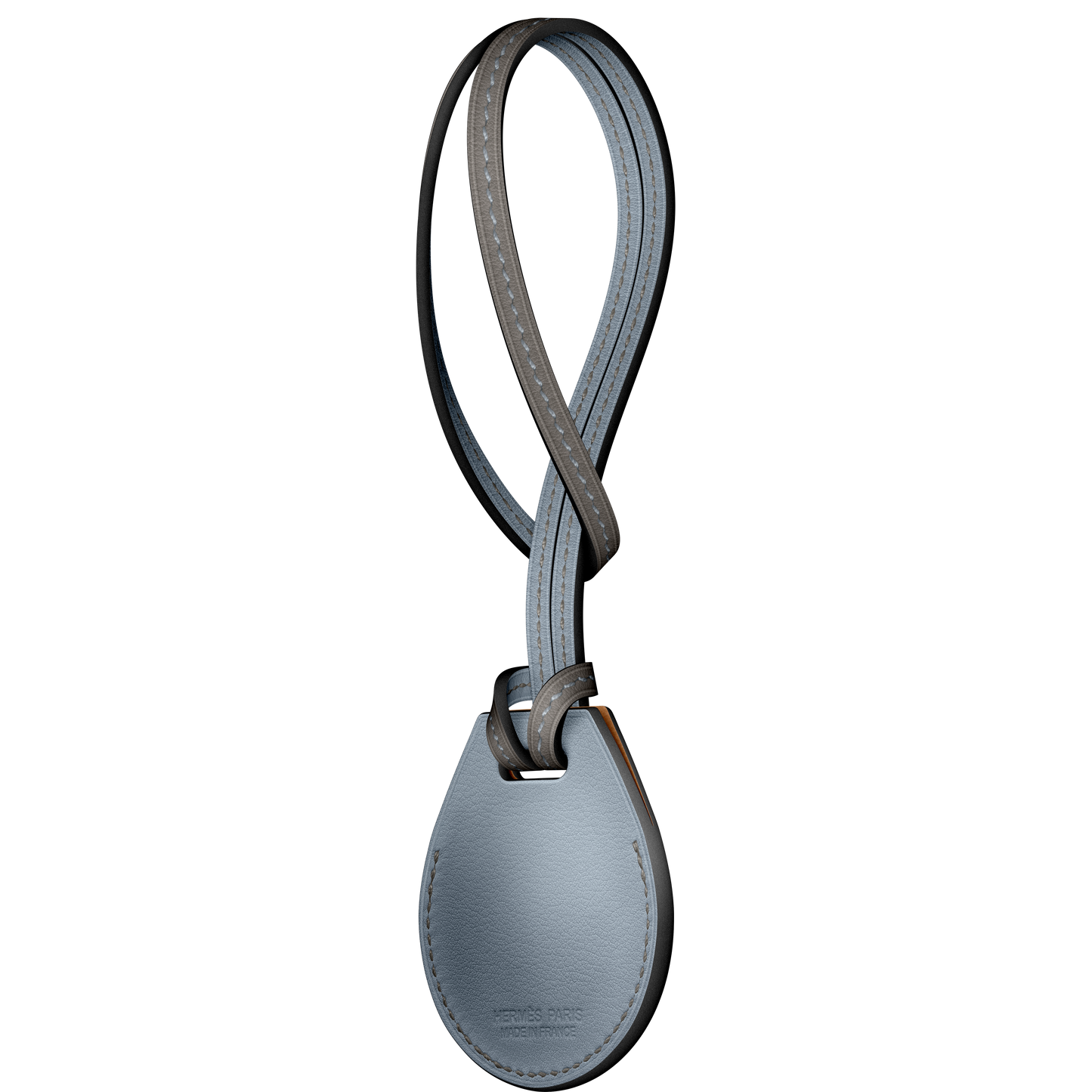 Charm para bolso AirTag Hermès – Bleu Lin