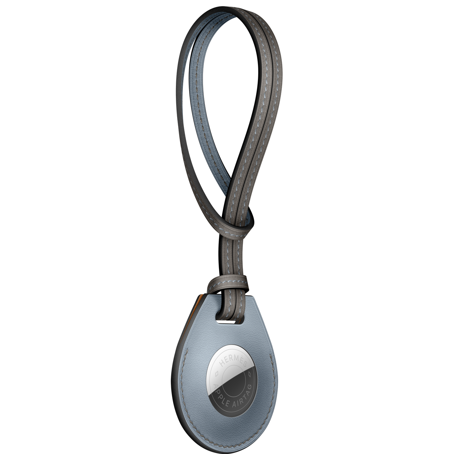 Charm para bolso AirTag Hermès – Bleu Lin