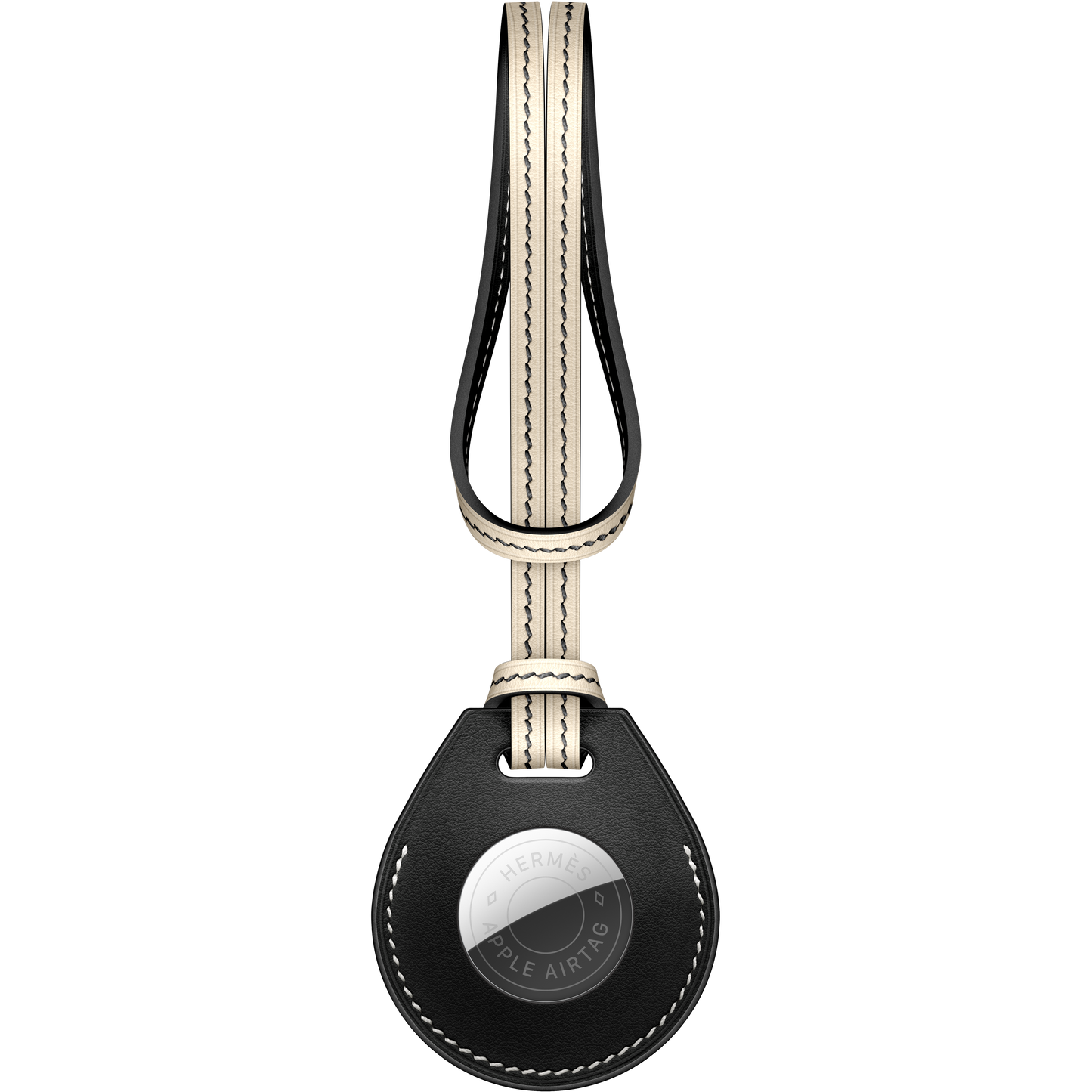 Charm para bolso AirTag Hermès - Negro