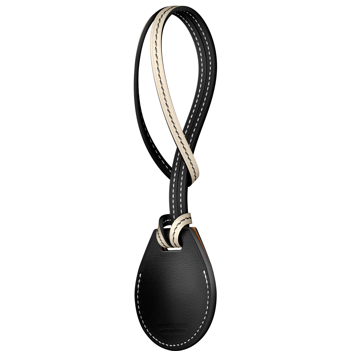 Charm para bolso AirTag Hermès - Negro