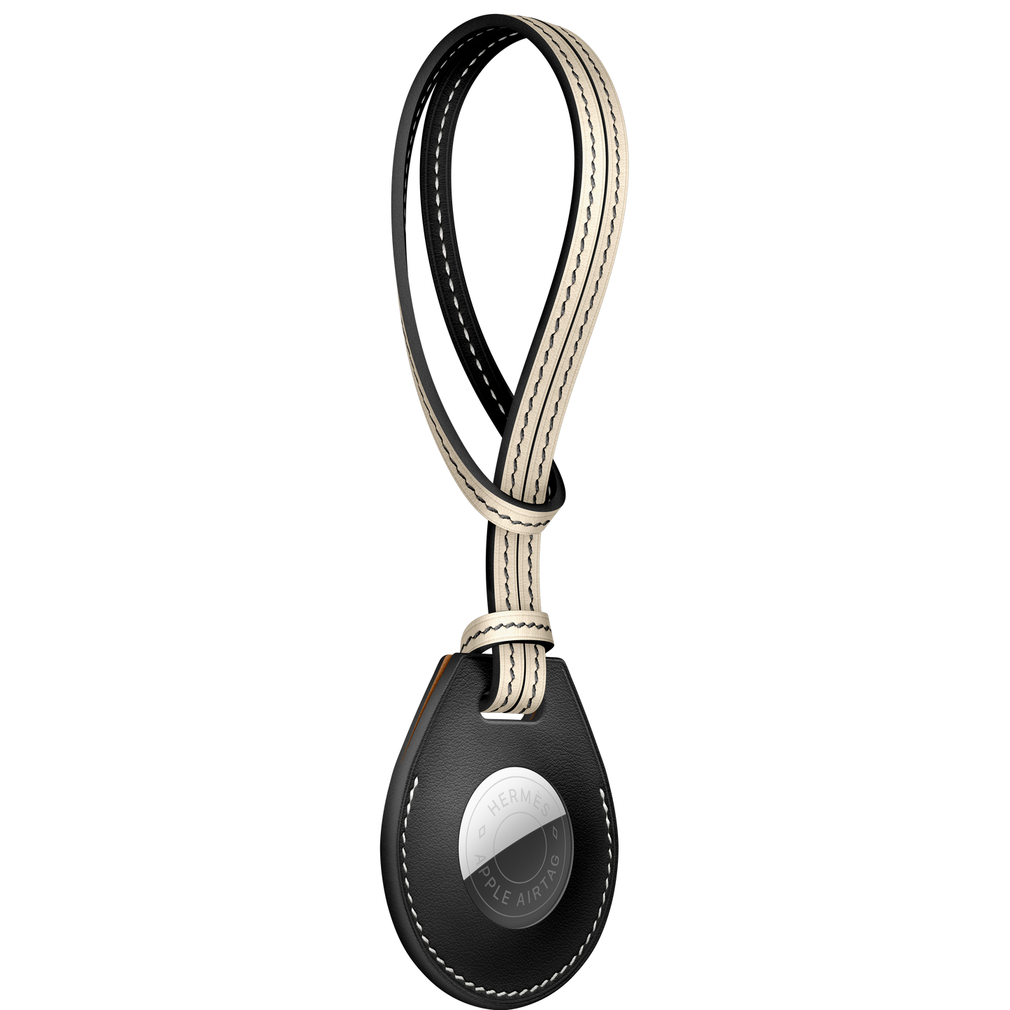 Charm para bolso AirTag Hermès - Negro
