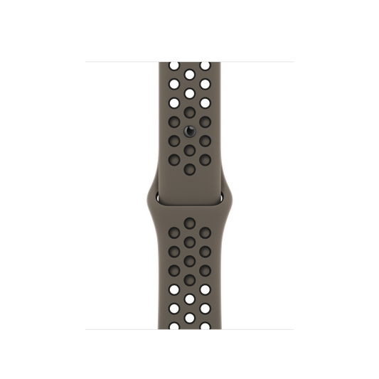 Correa deportiva Nike gris oliva/negra de 41 mm (talla pequeña/mediana)