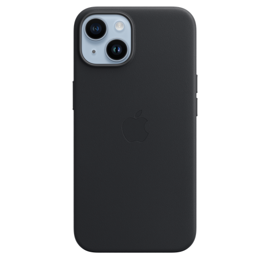 Funda de piel con MagSafe para iPhone 14 - Medianoche