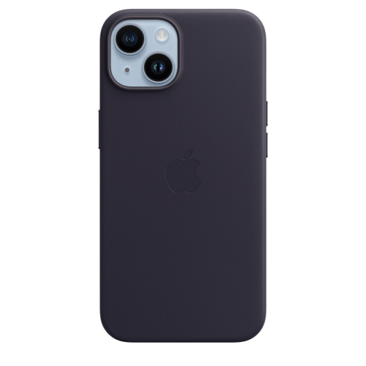Funda de piel con MagSafe para iPhone 14 - Tinta