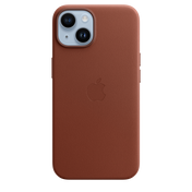 Funda de piel con MagSafe para iPhone 14 - Color ocre