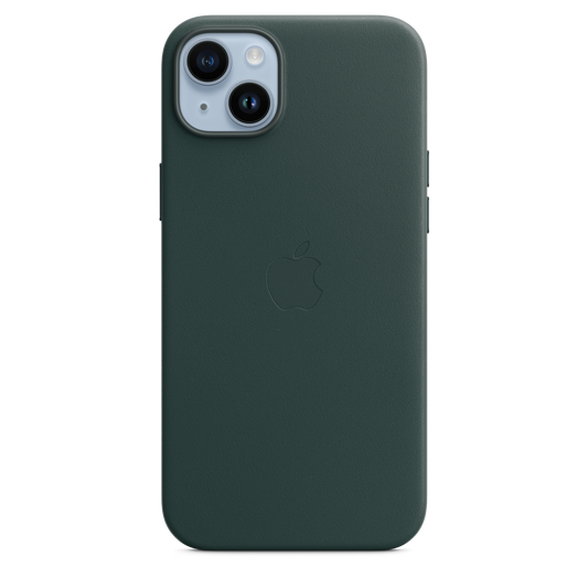 Funda de piel con MagSafe para iPhone 14 Plus - Verde bosque