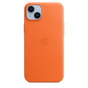 Funda de piel con MagSafe para iPhone 14 Plus - Naranja