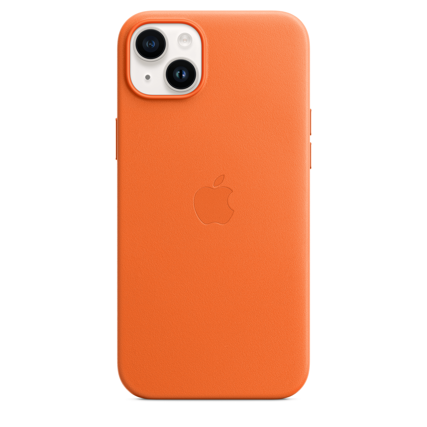 Funda de piel con MagSafe para iPhone 14 Plus - Naranja