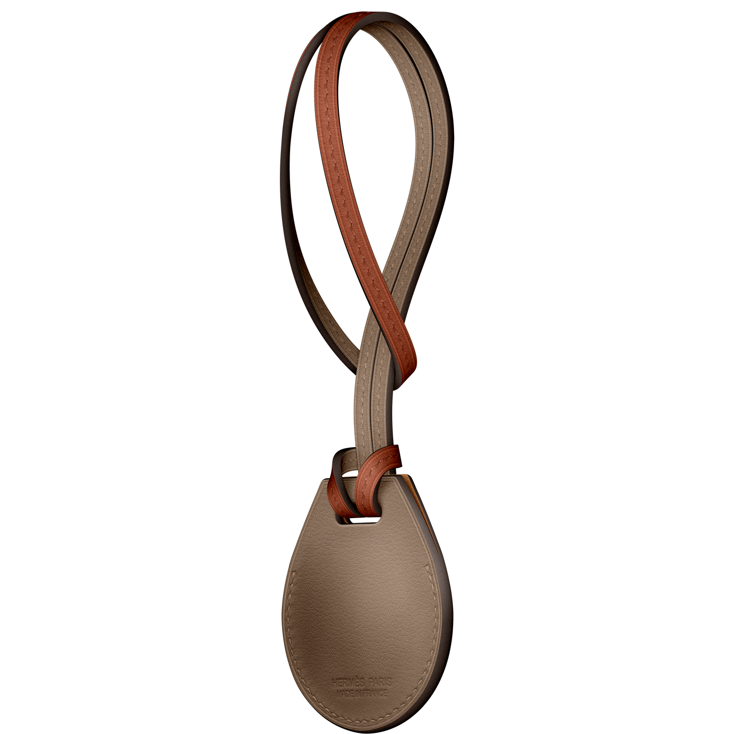 Llavero AirTag Hermès – Beige de Weimar