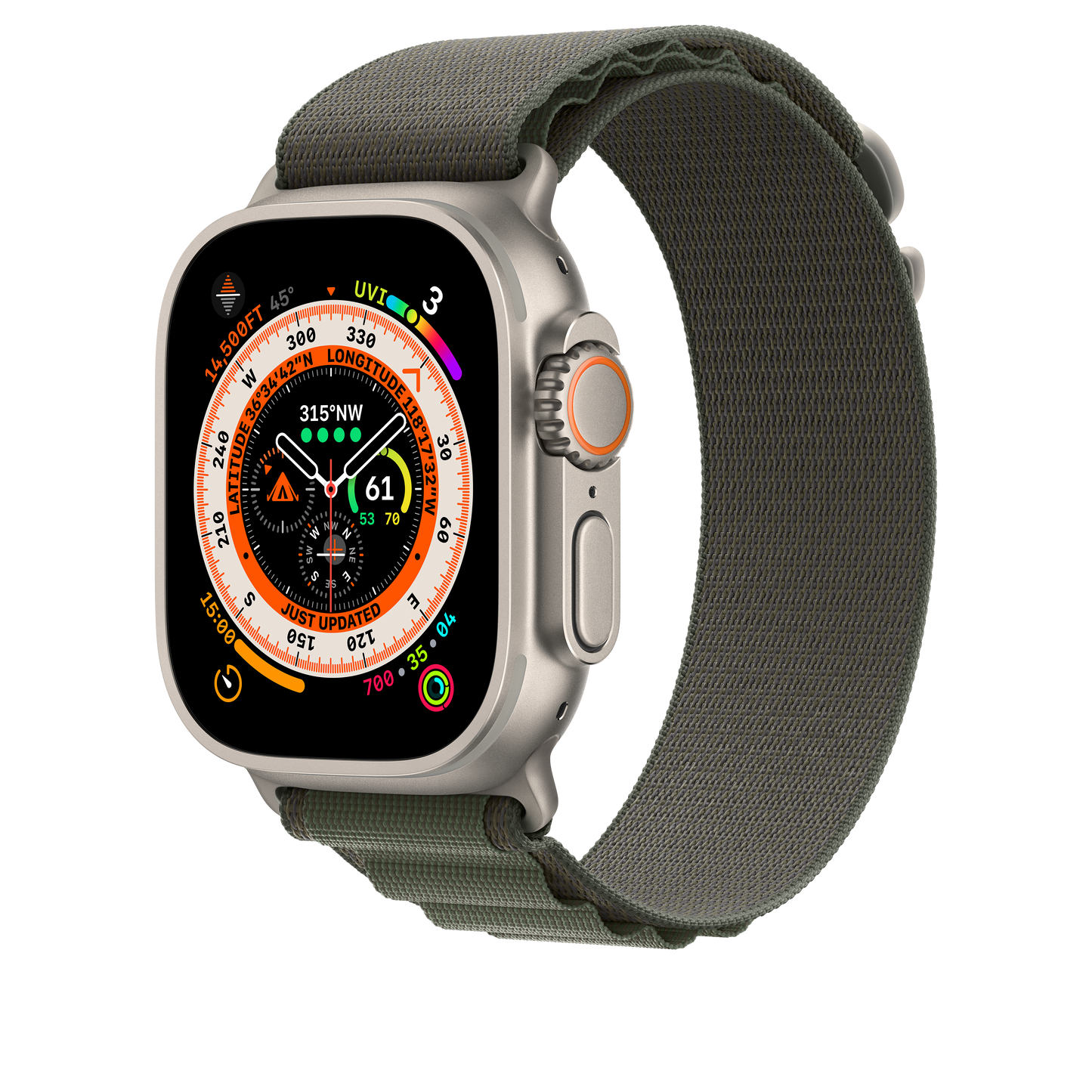 Correa Alpine Loop verde de 49 mm (mediana)
