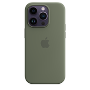 Funda de silicona para iPhone 14 Pro con MagSafe - Verde oliva