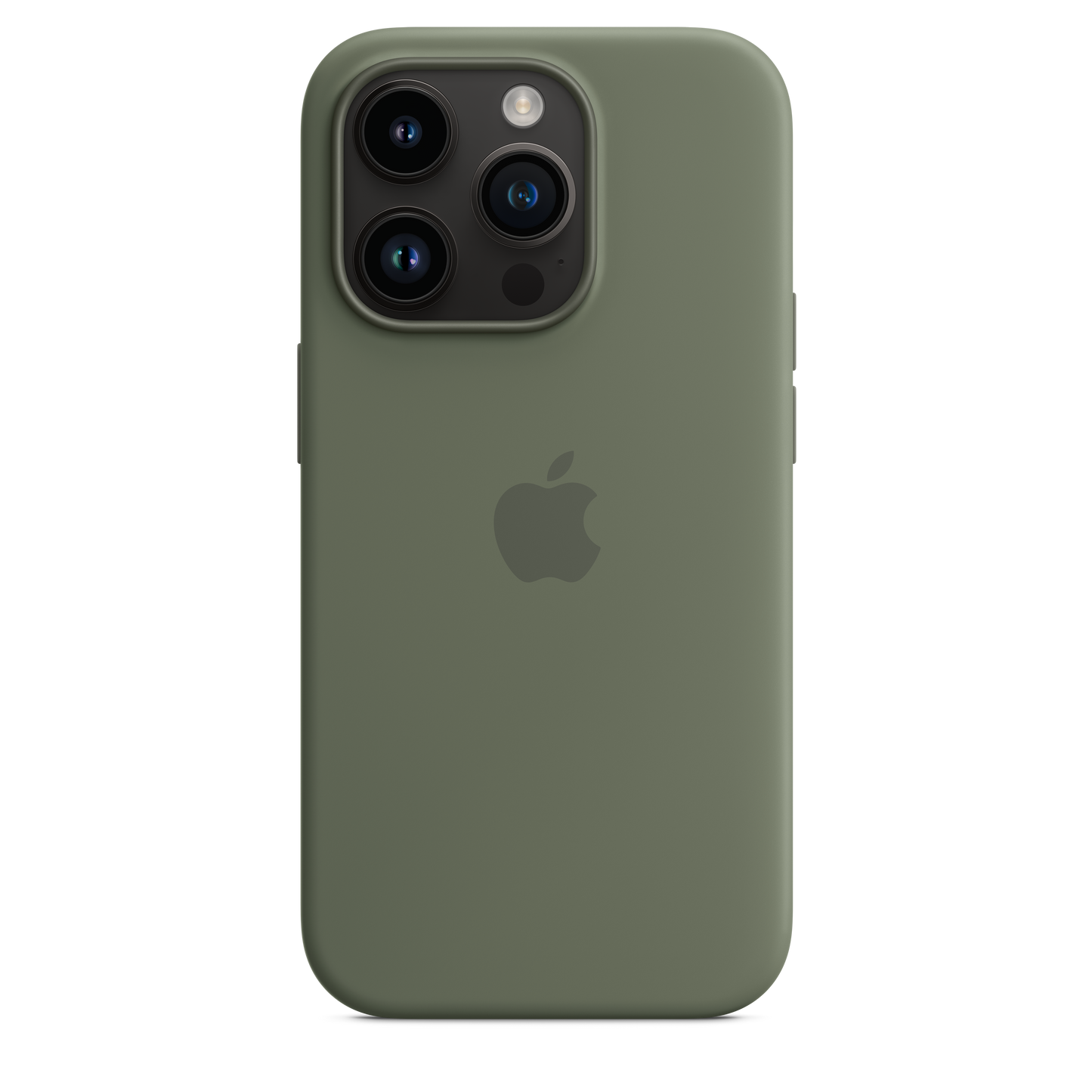 Funda de silicona para iPhone 14 Pro con MagSafe - Verde oliva