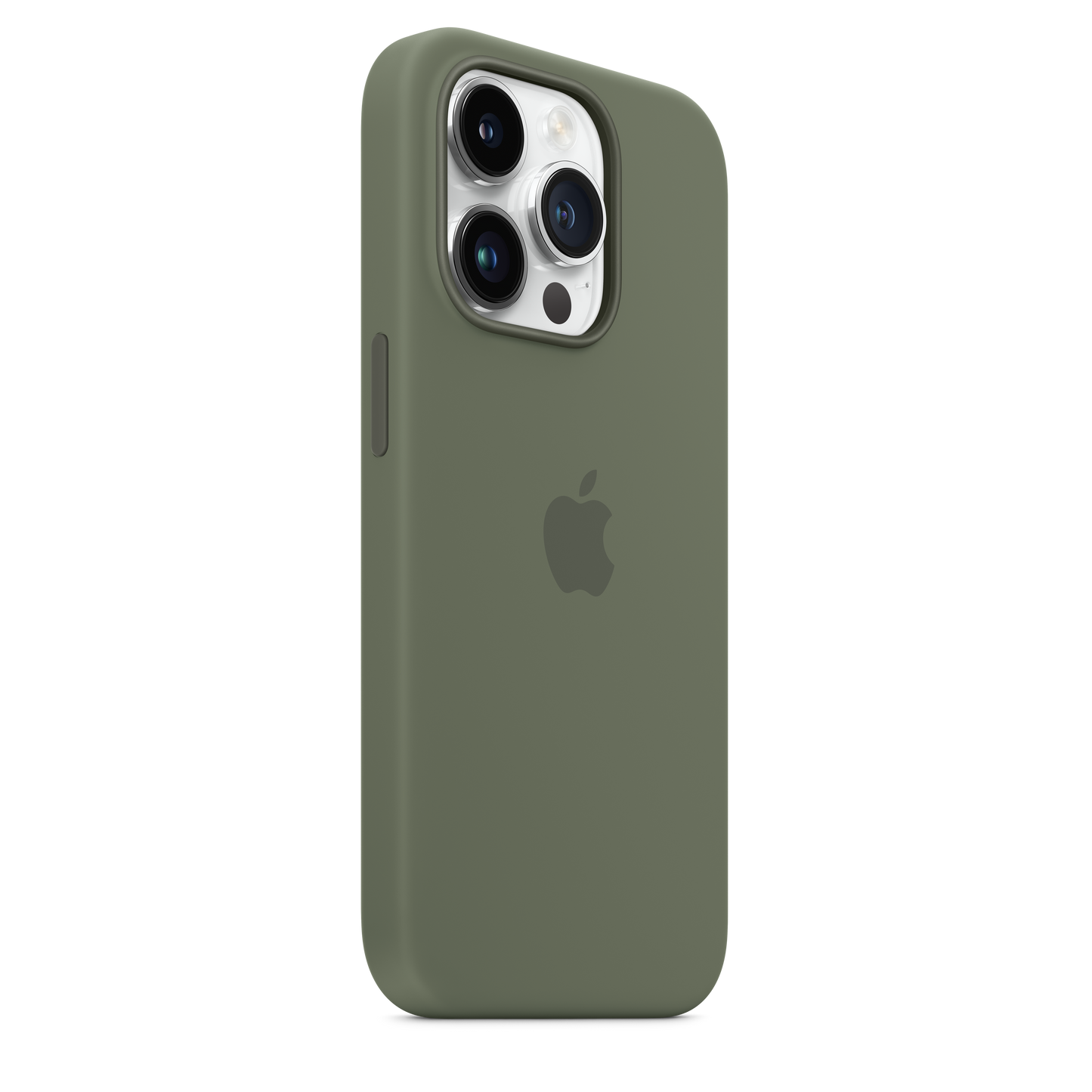 Funda de silicona para iPhone 14 Pro con MagSafe - Verde oliva