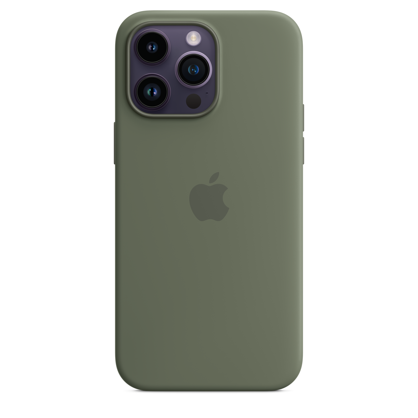 Funda de silicona con MagSafe para iPhone 14 Pro Max - Verde oliva