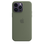 Funda de silicona con MagSafe para iPhone 14 Pro Max - Verde oliva