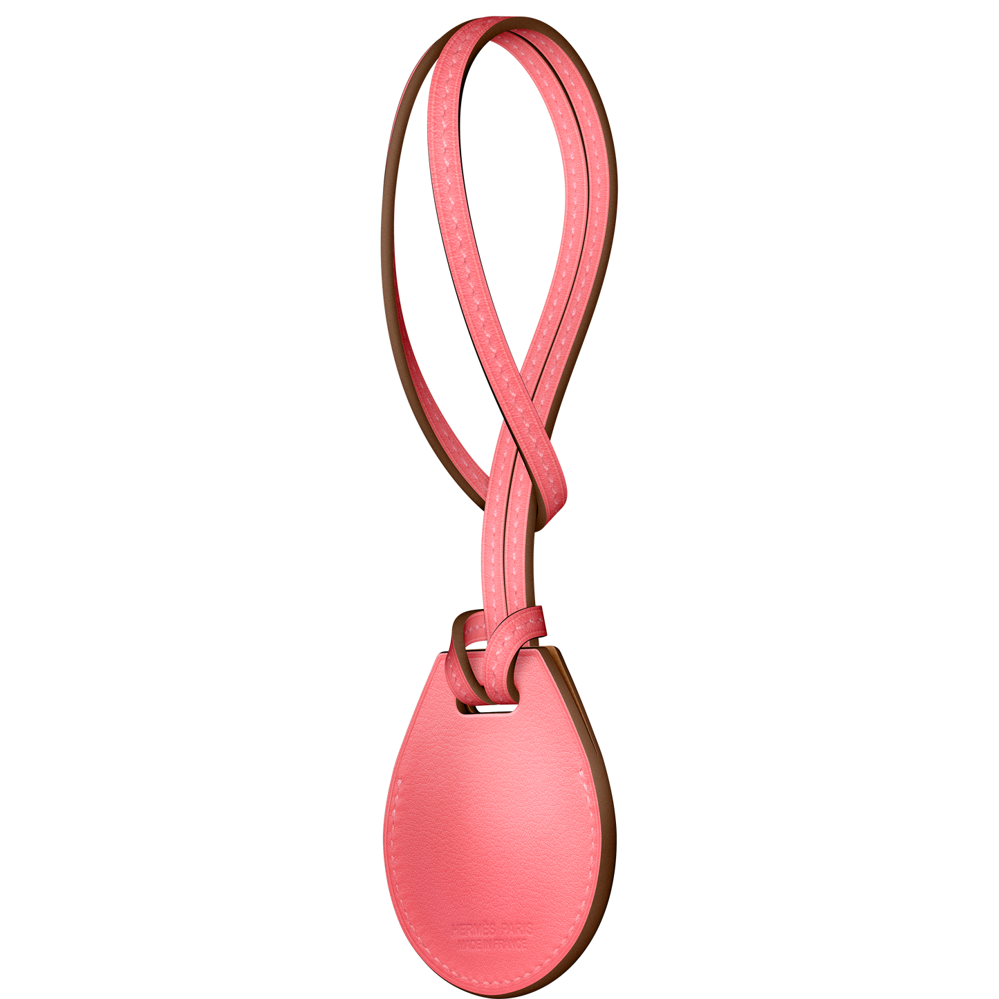 Charm para bolso AirTag Hermès - Rosa Azalée