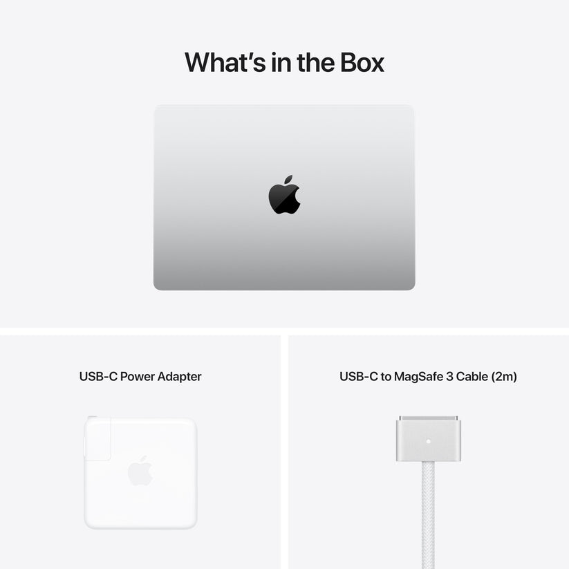 14-inch MacBook Pro: Apple M1 Pro chip with 10‑core CPU and 16‑core GPU, 1TB SSD - Silver