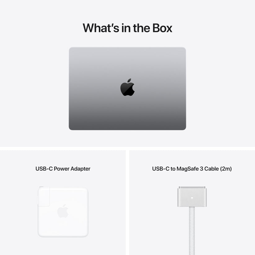 14-inch MacBook Pro: Apple M1 Pro chip with 8‑core CPU and 14‑core GPU, 512GB SSD - Space Gray