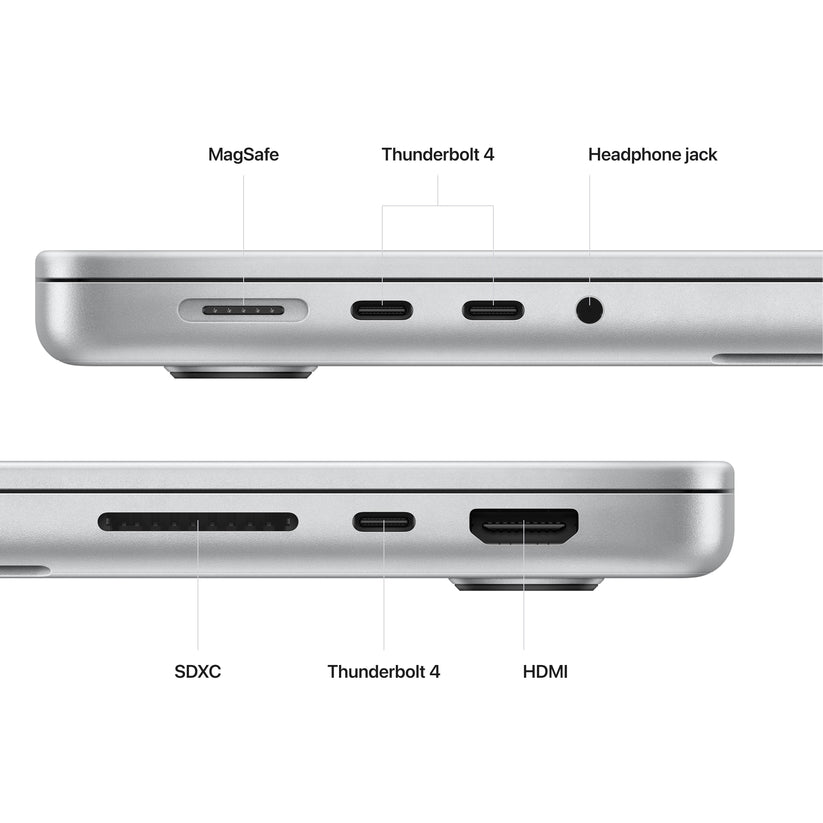 MacBook Pro de 14 pulgadas: chip Apple M2 Pro con CPU de 12 núcleos y GPU de 19 núcleos, SSD de 1 TB - Plateado