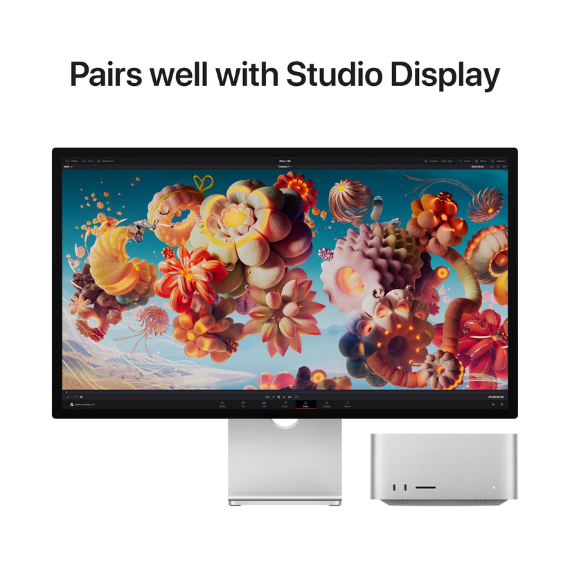 Mac Studio: chip Apple M1 Ultra con CPU de 20 núcleos y GPU de 48 núcleos, SSD de 1 TB
