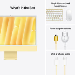 24 hüvelykes iMac Retina 4,5K kijelzővel: Apple M4 chip 8 magos CPU-val és 8 magos GPU-val, 512GB SSD, 24GB RAM, Magic Mouse, Magic Keyboard - nemzetközi angol - sárga CTO - iSTYLE.hu