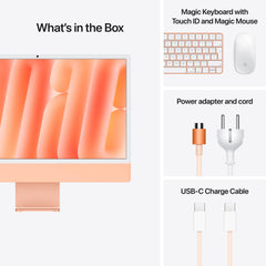 24 hüvelykes iMac Retina 4,5K kijelzővel: Apple M4 chip 10 magos CPU-val és 10 magos GPU-val, 512GB SSD, 24GB RAM, Magic Mouse, Magic Keyboard Touch ID-val - nemzetközi angol - narancs CTO - iSTYLE.hu