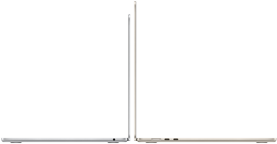 13-inch and 15-inch models of MacBook Air open back-to-back